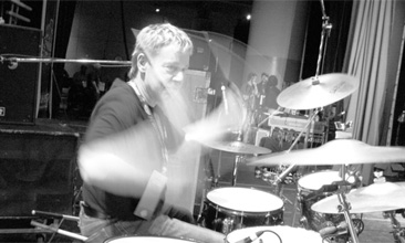Ernie Cavallin drumming