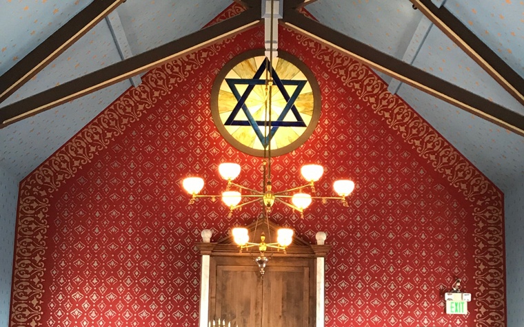 Interior of renovated synagogue in Leadville, CO.